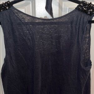 Joie size Medium black sleeveless top  with Sequin Detail